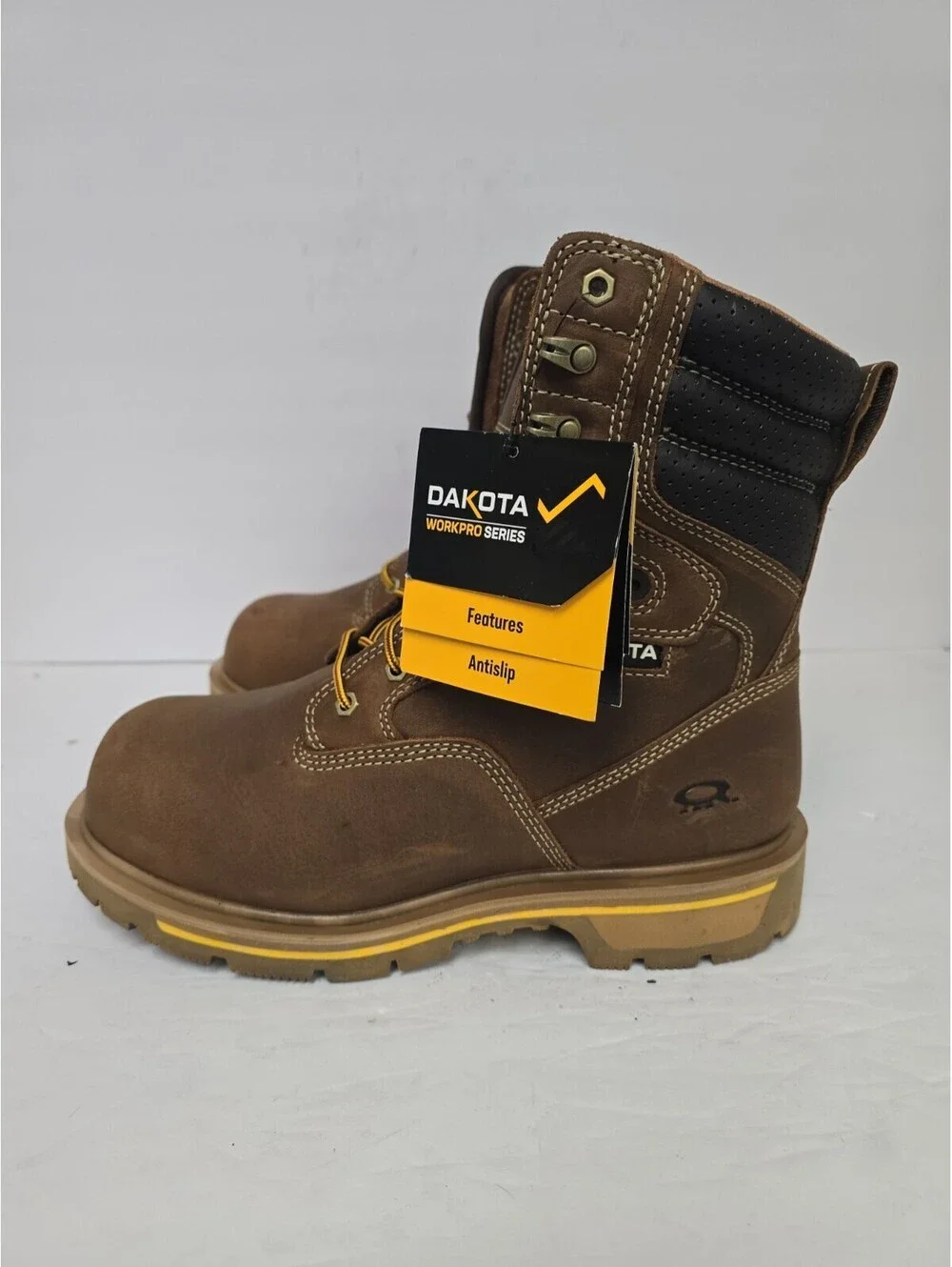DAKOTA Men's 8517 Quad Comfort 8 Inch Steel Toe Composite Plate Work Boots 13W